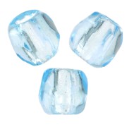 Fire Polished faceted round beads 2mm Aquamarine x50