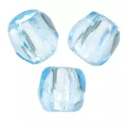 Fire Polished faceted round beads 2mm Aquamarine x50