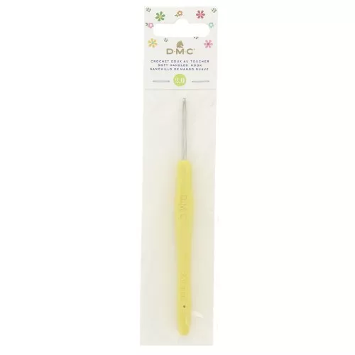 DMC soft handled hook in acier - 2 mm - Yellow x1