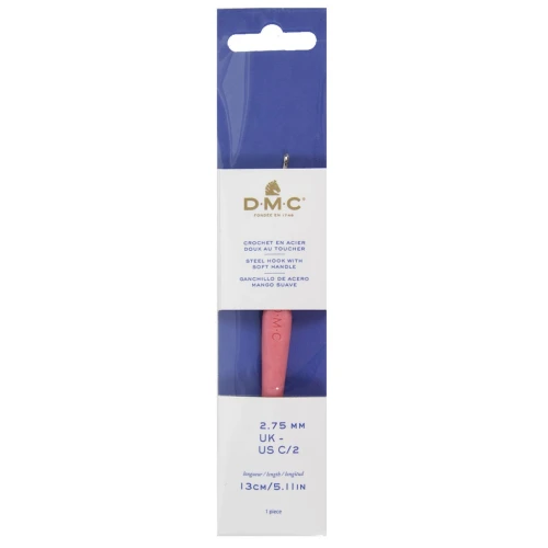 DMC soft handled hook in acier - 2.75 mm - Coral x1