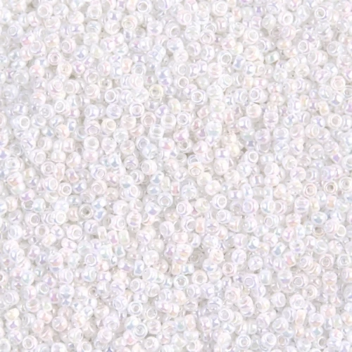 Miyuki Seed beads 15/0 471 - White Pearl AB