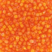 Miyuki Delica 11/0 DB1777 - Orange AB Lined White