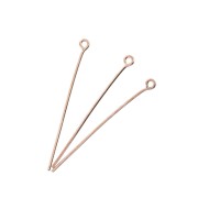 Eye pins 38x0.80 mm - Rose Gold Tone x 25