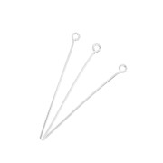 Eye pins 38x0.80 mm - Fine silver plating x 25|raw }}