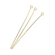 Eye pins 51x0.70 mm - Fine Gold plated x 25