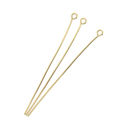 Eye pins 51x0.70 mm - Fine Gold plated x 25