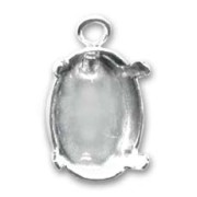 Pendant setting PureCrystal 4120 14x10 mm Silver-colored|raw }}