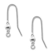 Earwires Hippy fine silver plating x2