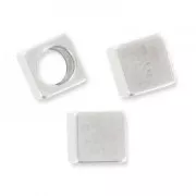 cubes 4mm Antique Silver Plating x10