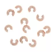 Crimp covers 3 mm - Rose Gold Tone x50