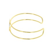 Bracelet base with pad for 20 mm flat back cabochon - Fine Gold Plated x1