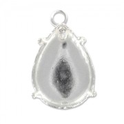 Pendant setting PureCrystal 4320 14x10 mm Silver tone|raw }}