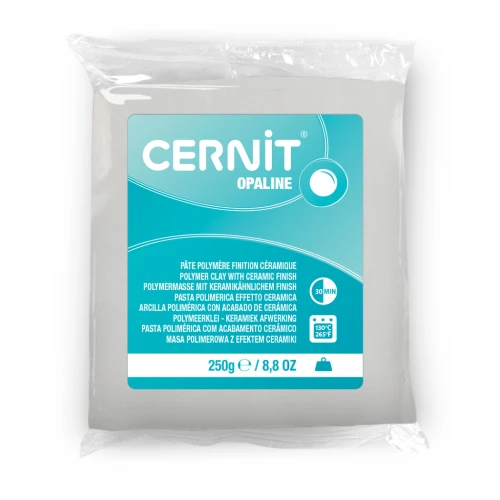 Cernit Polymer clay with ceramic finish - Opaline 250 gr White 010 x1