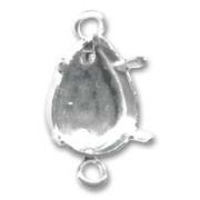 Spacer setting 4320 PureCrystal 14x10mm Silver-colored|raw }}