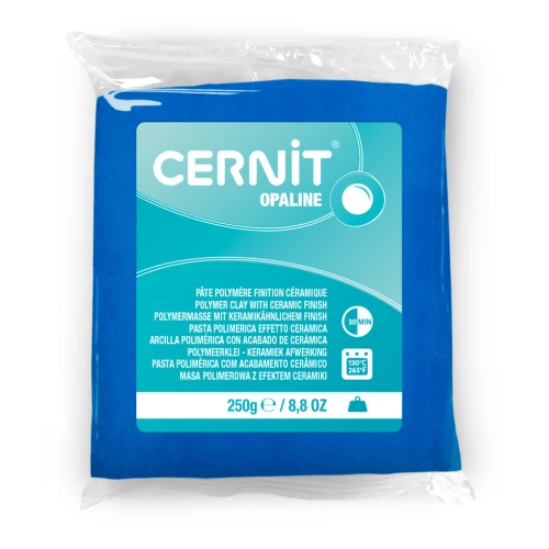 Cernit Polymer clay with ceramic finish - Opaline 250 gr Primary Blue 261 x1
