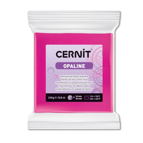 Cernit Polymer clay with ceramic finish - Opaline 250 gr Magenta 460 x1