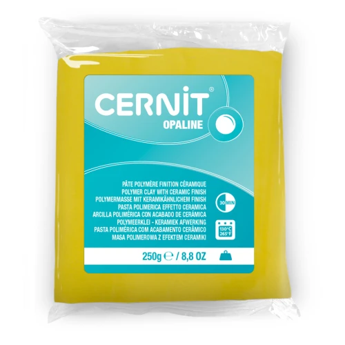 Cernit Polymer clay with ceramic finish - Opaline 250 gr Primary Yellow 717 x1