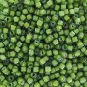 Miyuki Delica 11/0 DB1786 - Light Green AB Lined White