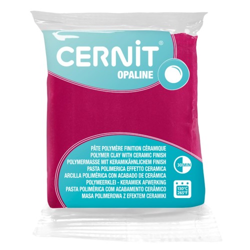 Cernit Polymer clay with ceramic finish - Opaline 56 gr Magenta 460 x1