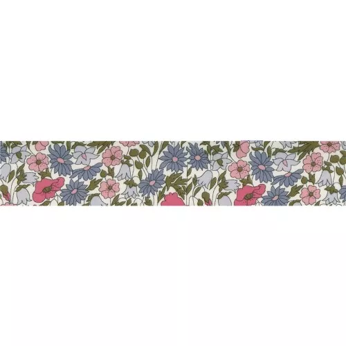 Liberty Bias ribbon - Poppy and Daisy - Hortensias x 1m