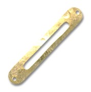 Rectangle spacer 2 holes 40x7mm fine Gold plated x1|raw }}