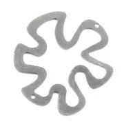 Design hollow spacer 36mm Old silver tone x1