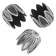 Tulip shell 9 mm a- Aged silver x2|raw }}