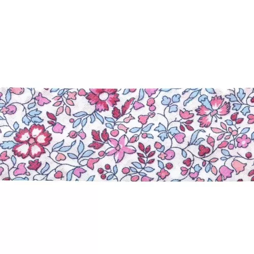 Liberty Bias ribbon - Katie and Millie - Fuchsia x 1m