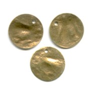 Crumbled sequins 15mm bronze tone x5