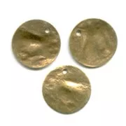 Crumbled sequins 15mm bronze tone x5