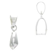 Loop bail 20 mm for DIY Jewelry creation - Fine silver plating x1|raw }}