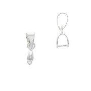 Loop bail 12 mm for DIY Jewelry creation - Fine silver plating x5|raw }}