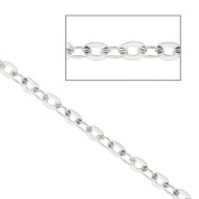 925 Sterling Silver Cable chain 1.3x1.6 mm x 50cm|raw }}