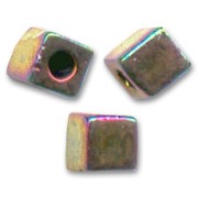 Cubes Miyuki 4mm SB4-462 - Gold Iris Metallic x10g|raw }}