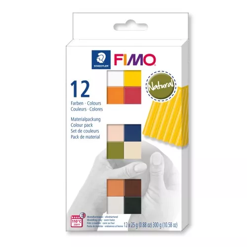 Fimo Soft Natural Colour Pack 12 colours x1