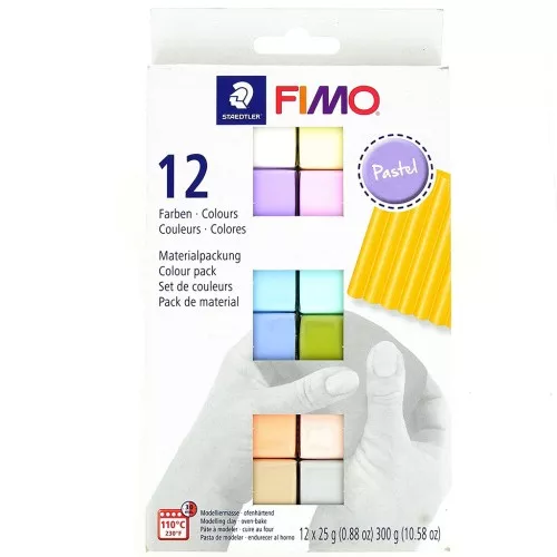 Fimo Soft Pastel Colour Pack 12 colours x1
