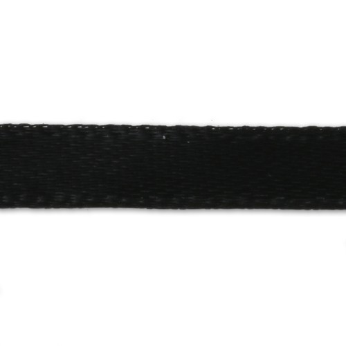 Satin ribbon 6 mm Black x20m