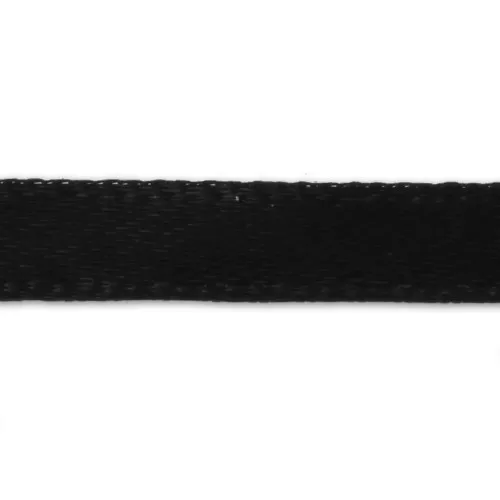 Satin ribbon 6 mm Black x20m