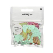 Assortment of washable sequins and spacers for DIY jewelry - Green/Red x1