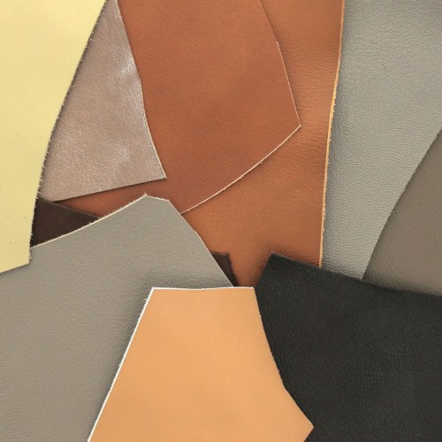 Luxury Leather Waste in different sizes and textures - Brown x 200g