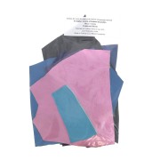 Luxury Leather Waste in different sizes and textures - Blue x 200g