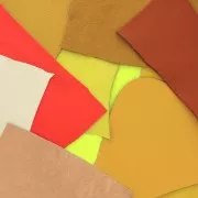 Luxury Leather Waste in different sizes and textures - Yellow x200g