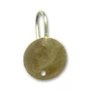 Fancy earwires with disc 12mm Bronze tone x2