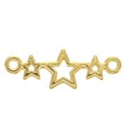 Star-shaped Spacer 2 loops 25 mm - fine Gold plated x1|raw }}