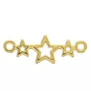 Star-shaped Spacer 2 loops 25 mm - fine Gold plated x1