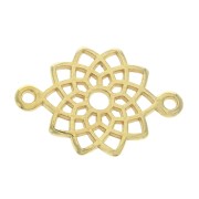 Mandala-shaped Spacer 2 loops 20 mm - fine Gold plated x1|raw }}