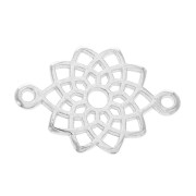 Mandala-shaped Spacer 2 loops 20 mm - Antique Silver Plating x1|raw }}