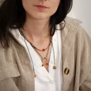 12 mm North Star pendant/charm - fine Gold plated x1