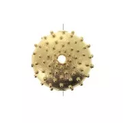 Metal sea urchin bead 16x7 mm for DIY jewelry creation - fine Gold plated x1