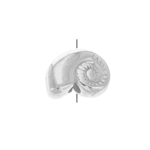 Metal snail bead 10x8 mm for DIY jewelry creation - Antique Silver Plating x1